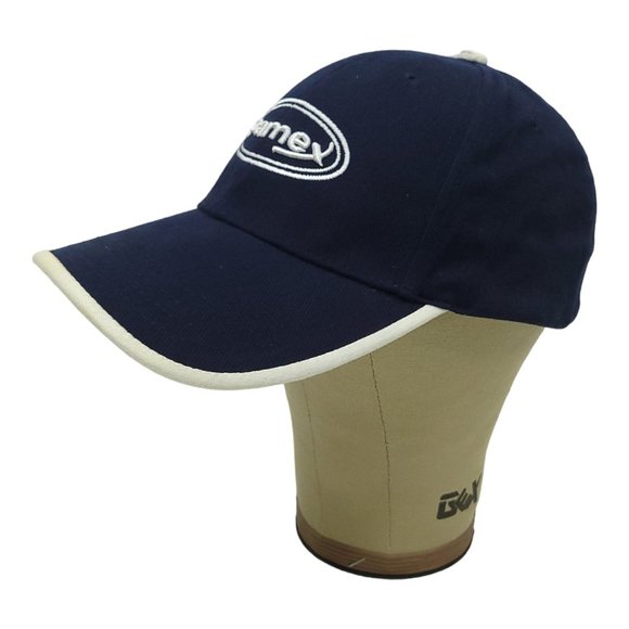 Pamex Logo Tuck Strap Cap Trucker Baseball Hat Builders Hardware Blue White - Picture 2 of 12